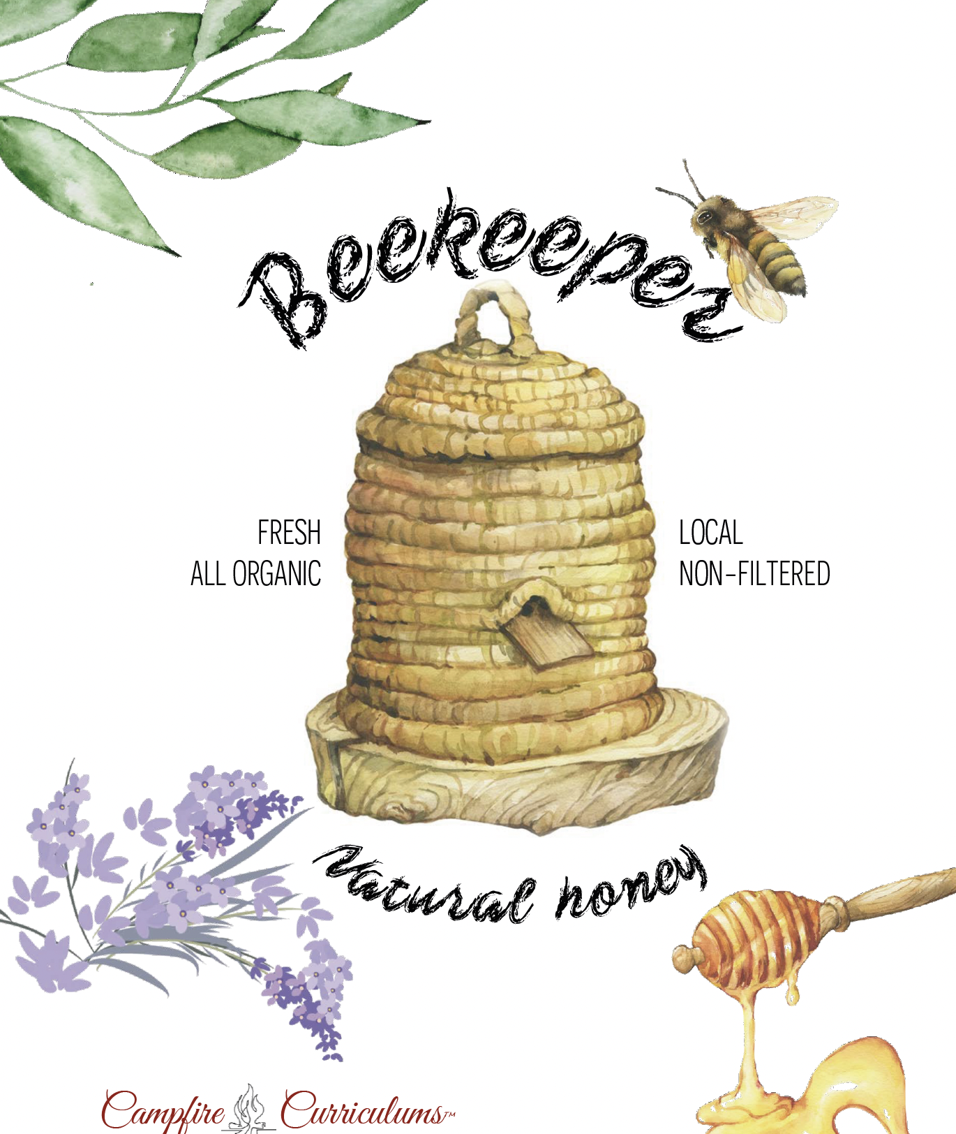 With the Skills of a Beekeeper (including a regular Bee study)! (EXTRA LARGE MINI –  DIGITAL )