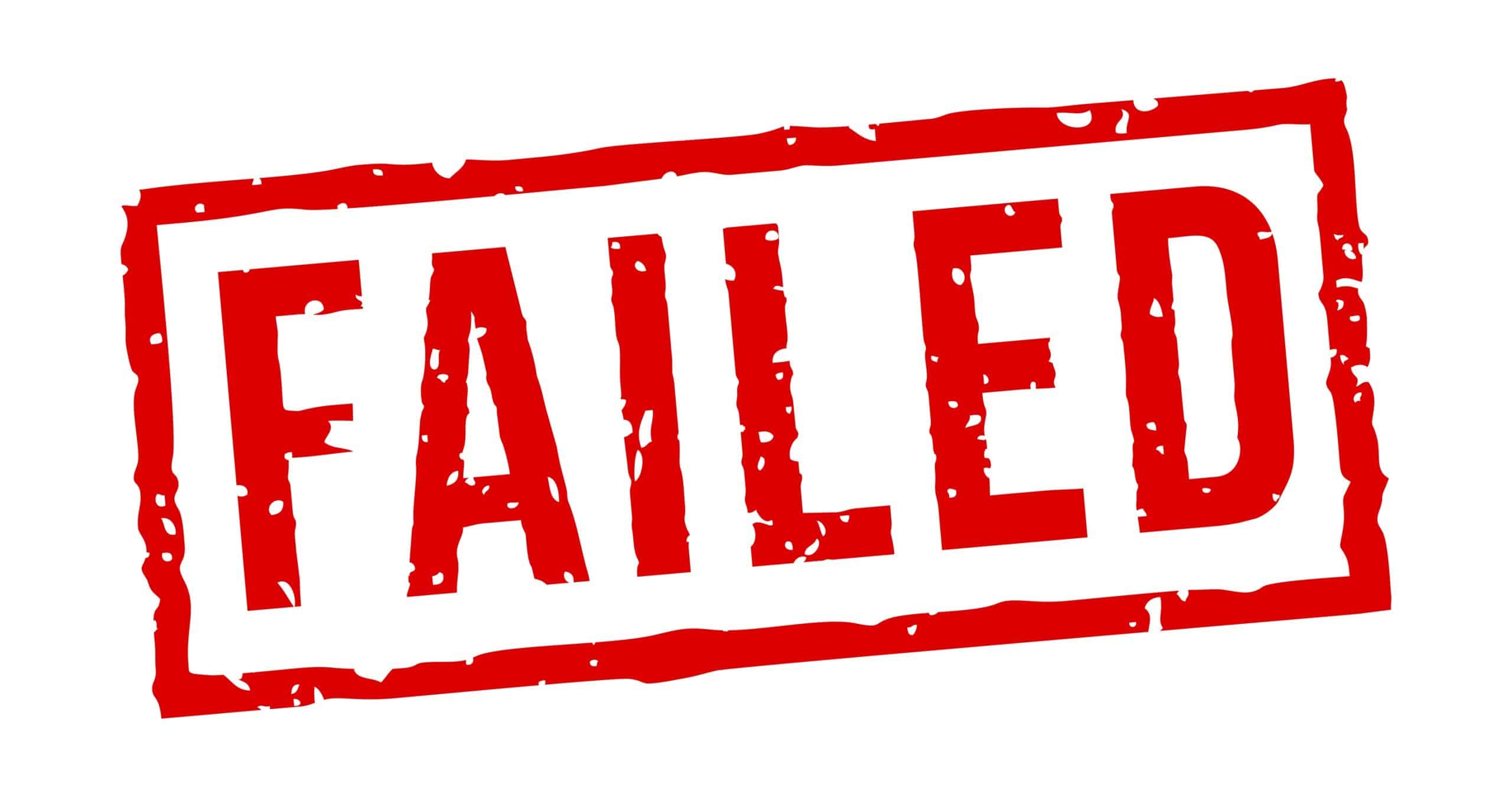 Unit study fails